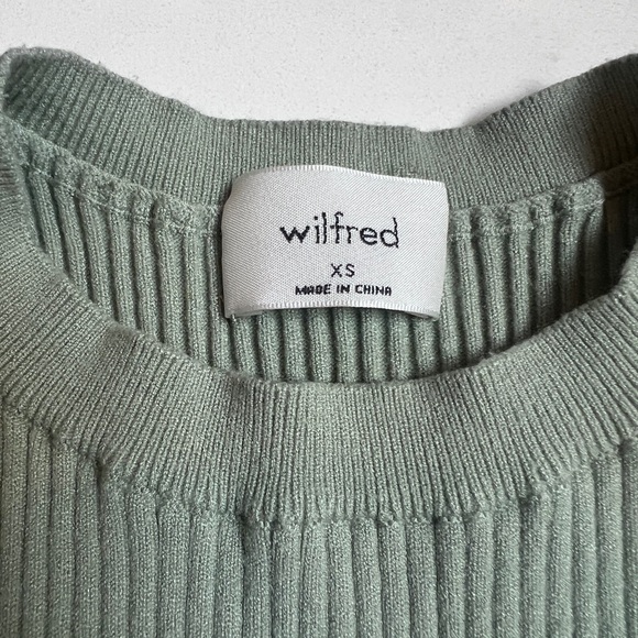 Aritzia Wilfred Reso Ribbed Tank Top - Sage Green - Picture 4 of 4